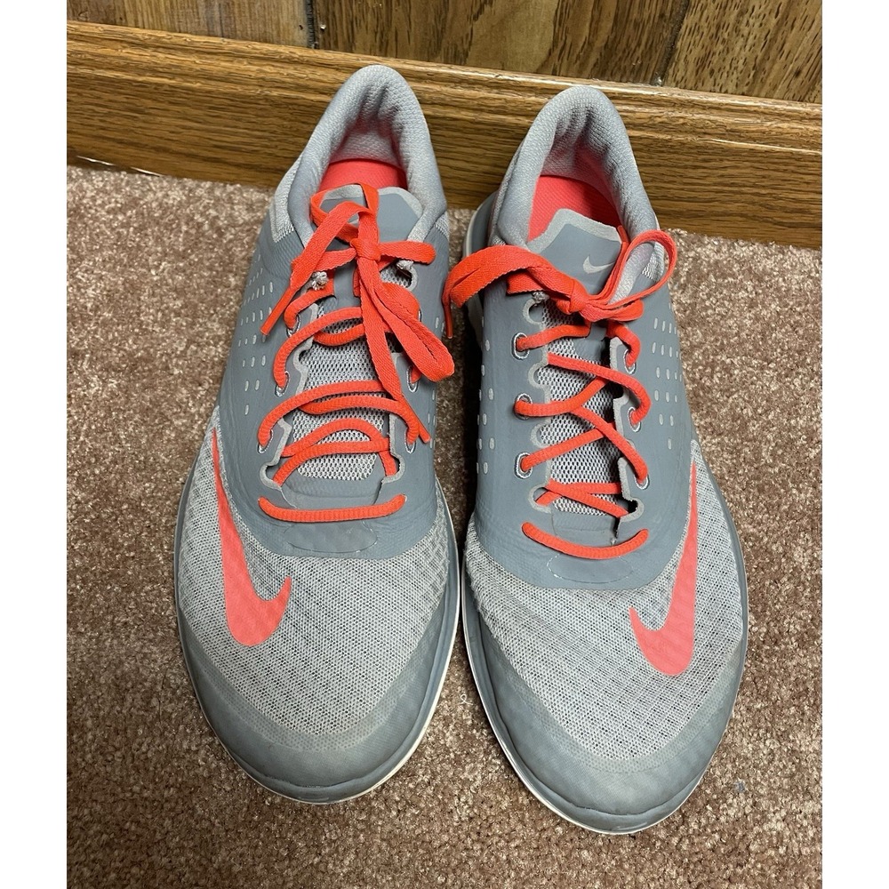 Nike Womens FS Lite Run Grey Orange Running Shoes Lace Up Size 10 Fitsole‎